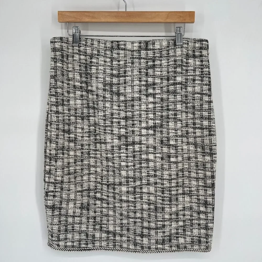 Max Studio Womens Skirt Tweed Size L Classic Business Corpcore Office Siren - Picture 2 of 10